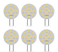 SANSUN Lot de 6 ampoules LED G4 2 W équivalentes à des halogènes de 20 W, culot G4/GU4/GZ4 à deux broches, AC/DC 12 V 3000 K, grand angle de 120 °, non compatible avec variateur d'intensité (blanc