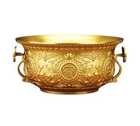 SANSWUNIU Chinois Bol Décoratif Laiton de Style,Bassin Au Trésor Feng Shui,Figurine de Bonne Chance,Cadeau de Style Chinois pour Richesse,Fait à la Main (Size:Diameter16cm/6.3inch)