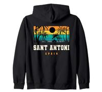 Sant Antoni Espagne Plage Ibiza Island Sunset Design Sweat à Capuche
