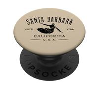 Santa Barbara California Surf Design Vieilli PopSockets PopGrip Adhésif