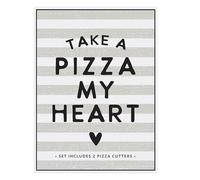 Santa Barbara Design Studio Ensemble couteau à pizza et emporte-pièce, boîte cadeau, 2 pièces, Pizza My Heart