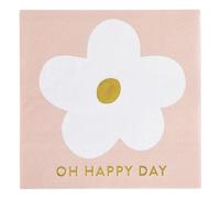 Santa Barbara Design Studio Lot de 20 serviettes à cocktail jetables, 12,7 x 12,7 cm, Oh Happy Days