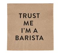 Santa Barbara Design Studio Lot de 20 serviettes en papier 3 plis sur le thème du café, 12,7 x 12,7 cm, I'm a Barista