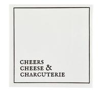 Santa Barbara Design Studio Lot de 20 serviettes en papier blanc et noir 12,7 x 12,7 cm, Cheers