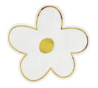 Santa Barbara Design Studio Lot de 20 serviettes en papier découpées en forme de fleur Blanc 12,7 x 12,7 cm