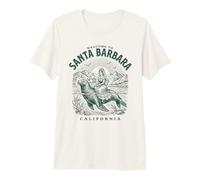 Santa Barbara en Californie : beauté du Littoral, Histoire de la Mission, T-Shirt Haut de Gamme