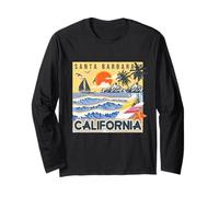 Santa Barbara, paradis du soleil et de l'océan, Vintage California Surf Manche Longue