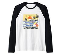 Santa Barbara, Paradis du Soleil et de l'océan, Vintage California Surf Manche Raglan