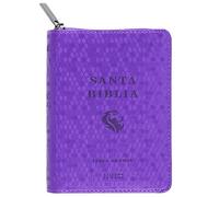 Santa Biblia/ Holy Bible: Biblia NVI, Piel Especial con Cierre, Panal Violeta, Zipper