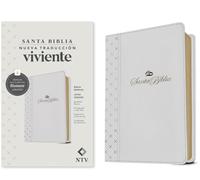 Santa Biblia: Nueva Traducción Viviente, Blanco, Letra Roja, Manual, Letra Grande Con Filament, Sentipie, With Ribbon Marker