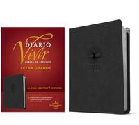 Santa Biblia: Reina-Valera 1960, Biblia de estudio del diario vivir, carbón, SentiPiel, letra roja