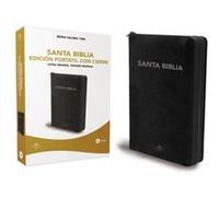 RVR60, Santa Biblia, Letra grande, Edición portátil, Leathersoft, Negro, Palabras de Jesús en Rojo, con cierre