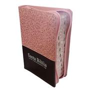 Santa Biblia RVR1960 Letra SuperGigante 11puntos, Tapa duotone rose y marrón, canto floreado, índice, palabras de Jesús em Rojo (édition espagnole)