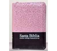 Santa Biblia RVR1960 Letra SuperGigante 9puntos, Tapa duotone rose y marron, canto floreado, índice, palabras de Jesús em Rojo (édition espagnole)