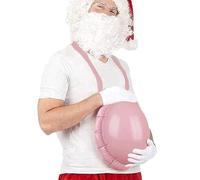 Santa Big Belly Gonflable - Ventre de bière de Père Noël avec mini gonfleur - Costume d'Halloween - Accessoire de costume de Noël - Costume épais - Rembourrage pour femme