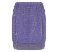 Santa Brands - Mini-jupe résille ornée de strass - Femme - Jupes - Violet - Taille: 36 FR