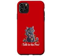 Santa Cat Talk to The Paw Funny Christmas Cool Cat Lover Coque pour iPhone 11 Pro Max