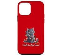 Santa Cat Talk to The Paw Funny Christmas Cool Cat Lover Coque pour iPhone 12 Mini