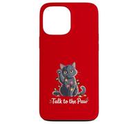 Santa Cat Talk to The Paw Funny Christmas Cool Cat Lover Coque pour iPhone 13 Pro Max