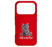 Santa Cat Talk to The Paw Funny Christmas Cool Cat Lover Coque pour iPhone 17 Pro