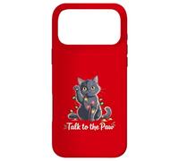 Santa Cat Talk to The Paw Funny Christmas Cool Cat Lover Coque pour iPhone 17 Pro Max
