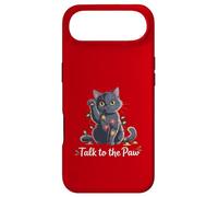 Santa Cat Talk to The Paw Funny Christmas Cool Cat Lover Coque pour iPhone Air
