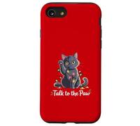 Santa Cat Talk to The Paw Funny Christmas Cool Cat Lover Coque pour iPhone SE (2020) / 7/8