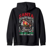 Santa Checks The Nice List I Check The Candle Aisle Sweat à Capuche