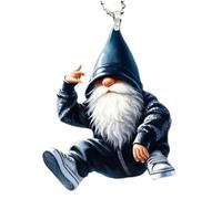 Santa Claus Charm - Hip-hop Sant Pendant, 2D Acrylic Car Mirror Charm, Christmas Tree Pendants, Tree Hanging Ornament For Decoration, Travel Celebrations And Gift Using Accessories