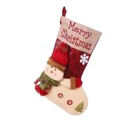 Santa Claus Christmas Socks Snowman Plush Ornaments Stockings Storage Bags Home Decor Gift Holders Christmas Tree Decoration(Color 2)