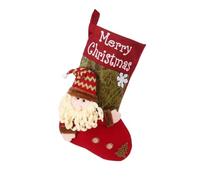 Santa Claus Christmas Socks Snowman Plush Ornaments Stockings Storage Bags Home Decor Gift Holders Christmas Tree Decoration(Color 1)