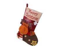 Santa Claus Christmas Stocks Snowman Plush Ornaments Stockings Storage Bags Home Decor Gift Holders Christmas Tree Decoration(Color 3)