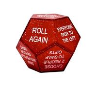 Santa Claus Game Die - 12 Sided Swap Dice, Interactive Party | Holiday Challenge Die, Group Activity Accessory | Family Entertainment for Gatherings Vacations Festivals Home Parties