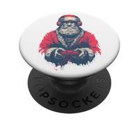 Santa Claus Gamer Casque de Jeu Amusant de Noël PopSockets PopGrip Adhésif