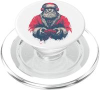 Santa Claus Gamer Casque de Jeu Amusant de Noël PopSockets PopGrip pour MagSafe