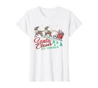 Santa Claus is Coming Père Noël Noël T-Shirt Graphique avec Valeur