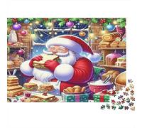 Santa Claus Puzzle à Assemblers 1000 Pièce Matériau Recy aking Puzzles pour Personnes Âgées Puzzle Game Props Intéressant Jeu de Famille Props pour Adultes 70x50cm/1000pcs