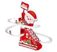 Santa Climbing Toy - Christmas Staircase Game, Animated Snowman Decor, Battery Operated Music Ornament | Interactive Seasonal Entertainment Piece for Garden Parties Children Family Gatherings