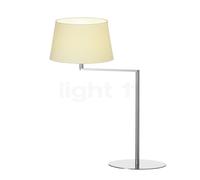 Santa & Cole Americana Lampe de table nickel/lin blanc
