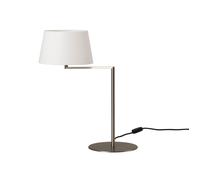 Santa & Cole Americana Lampe de table Tischleuchte, abat-jour en lin, structure nickel satiné