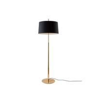 Santa & Cole Diana Lampadaire Stehleuchte, abat-jour en lin noir, structure or brillant
