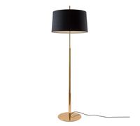 Santa & Cole Diana Mayor Lampadaire Stehleuchte, abat-jour en lin noir, structure or brillant