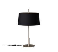 Santa & Cole Diana Menor Lampe de table Tischleuchte, abat-jour en lin noir, structure nickel satiné