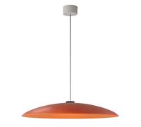 Santa & Cole HeadHat Plate L Pendelleuchte, abat-jour orange rouge, rosette blanche