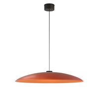 Santa & Cole HeadHat Plate L Pendelleuchte, abat-jour rouge orange, rosette noire