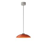 Santa & Cole HeadHat Plate S Pendelleuchte, abat-jour orange rouge, rosette blanche