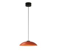 Santa & Cole HeadHat Plate S Pendelleuchte, abat-jour rouge orange, rosette noire