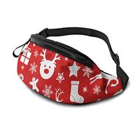 Santa Cookie Candy Fanny Pack Sac de Taille décontracté avec Ceinture réglable Sacs Banane pour Hommes Femmes Voyage Sport Course à Pied