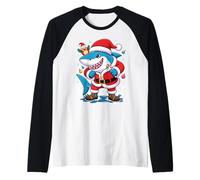 Santa Costume for Kids Boys Adults Funny Shark Christmas Manche Raglan
