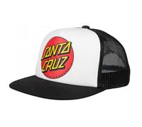 Santa Cruz Snowboards Casquette Trucker Classic Dot à filet – Blanc/Noir – Taille Unique
